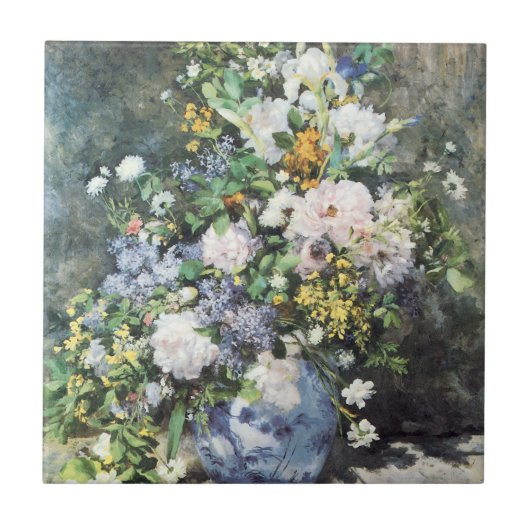 Spring Bouquet van Pierre Renoir,  bloemen Tegeltje (Voorkant)