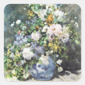 Spring Bouquet van Pierre Renoir,  bloemen Vierkante Sticker (Voorkant)