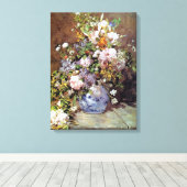 Spring Bouquet van Renoir Canvas Afdruk (Insitu (Houten vloer))