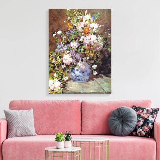 Spring Bouquet van Renoir Canvas Afdruk (Insitu (Woonkamer))