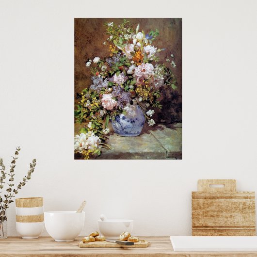 Spring Bouquet van Renoir Fine Art Print (Keuken)