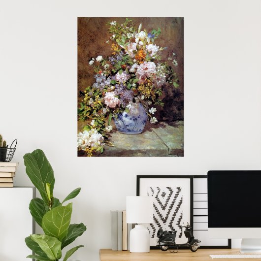 Spring Bouquet van Renoir Fine Art Print (Thuiskantoor)
