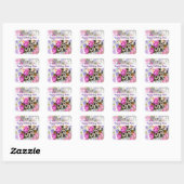 Spring Bouquet Vierkante Sticker (Vel)