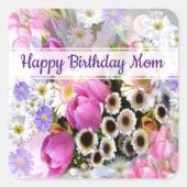 Spring Bouquet Vierkante Sticker (Voorkant)