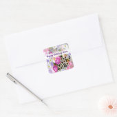 Spring Bouquet Vierkante Sticker (Envelop)