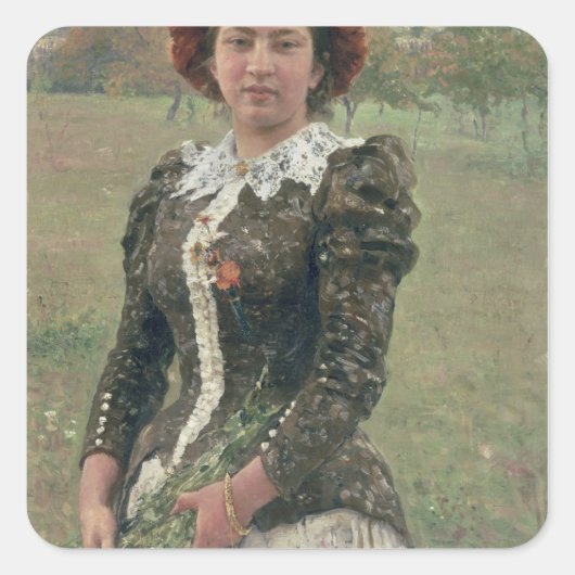 Spring Bouquet Vierkante Sticker (Voorkant)