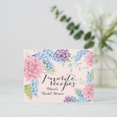 Spring Bouquet Vrijgezellenfeest Recept Kaart (Staand voorkant)