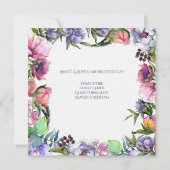 Spring Bouquet Waterverf Vrijgezellenfeest Kaart (Achterkant)