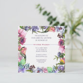 Spring Bouquet Waterverf Vrijgezellenfeest Kaart (Staand voorkant)