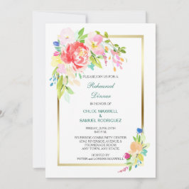 Spring Bouquet Wedding Rehearsal Dinner Uitnodigin Kaart