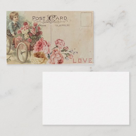  Spring Boy Flowers Visitekaartje (Voorkant / Achterkant)