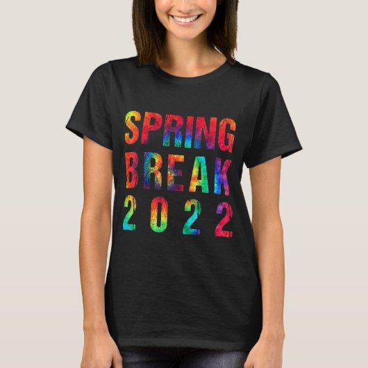 Spring Break 2022 Matching Group Tie Dye G T-shirt (Voorkant)