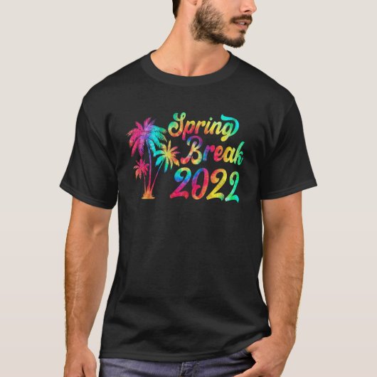 Spring Break 2022 Matching Group Tie Dye  T-shirt (Voorkant)