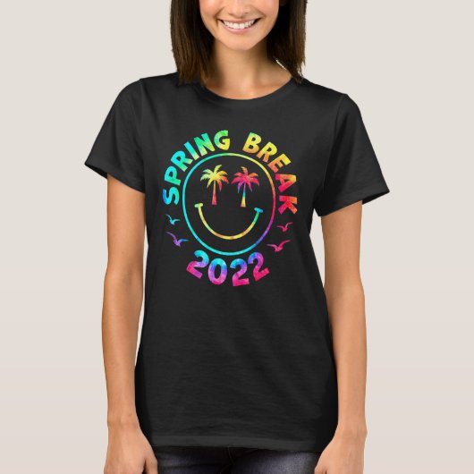 Spring Break 2022 Matching Group Tie Dye T-shirt (Voorkant)