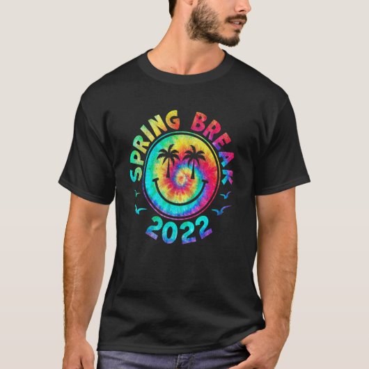 Spring Break 2022 Matching Group Tie Dye  T-shirt (Voorkant)