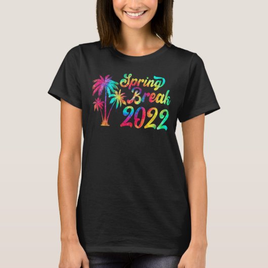 Spring Break 2022 Matching Group Tie Dye T-shirt (Voorkant)