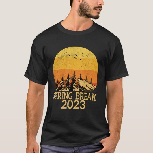 Spring Break 2023 familie Spring Break Sunset Moun T-shirt (Voorkant)