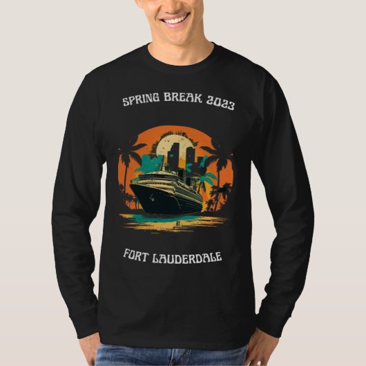 Spring Break 2023 Fort Lauderdale Florida Cruise T-shirt (Voorkant)