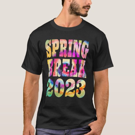 Spring Break 2023  Groovy Tie Dye Matching Family  T-shirt (Voorkant)