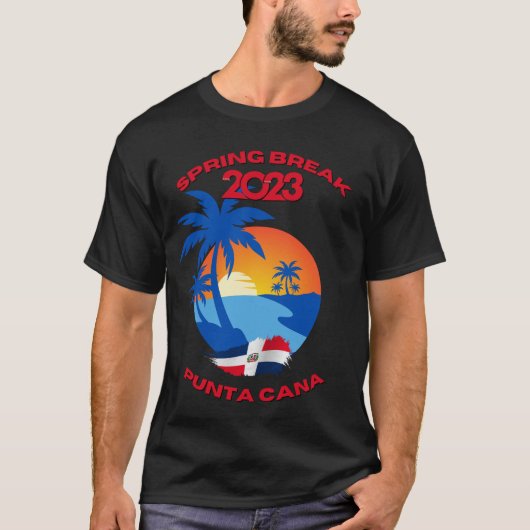 Spring Break 2023 Punta Cana DR T Shirt (Voorkant)