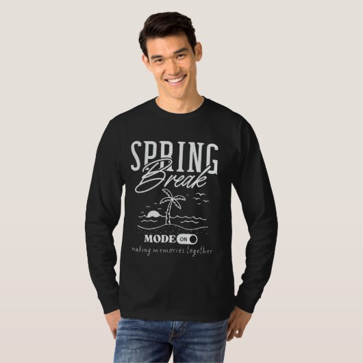 Spring Break 2025 Mode ON u2013 Beach Vibes Matchi T-shirt (Voorkant volledig)