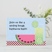 Spring Break Barbecue Basis Uitnodiging (Staand voorkant)