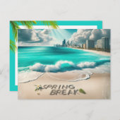 Spring Break Beach Briefkaart (Voorkant / Achterkant)