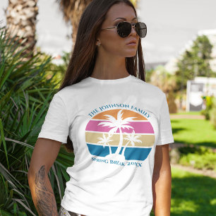 Spring Break Beach Sunset Custom Family T-shirt