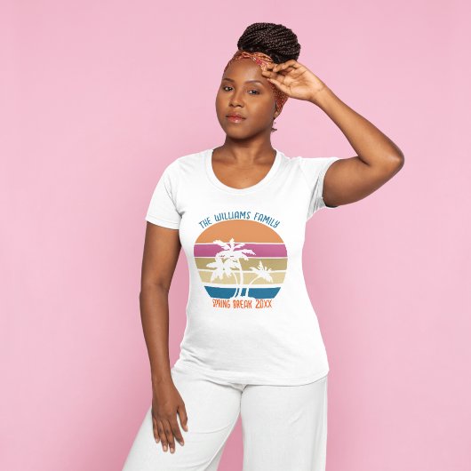 Spring Break Beach Sunset Custom Family T-shirt