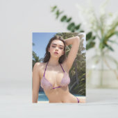 Spring Break Bikini Model Briefkaart (Staand voorkant)