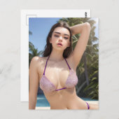 Spring Break Bikini Model Briefkaart (Voorkant / Achterkant)