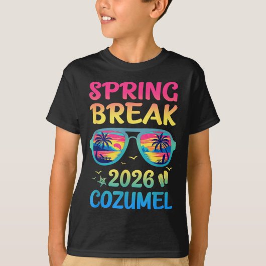 Spring Break Cozumel 2026 Vacation Trip Sungles  T-shirt (Voorkant)