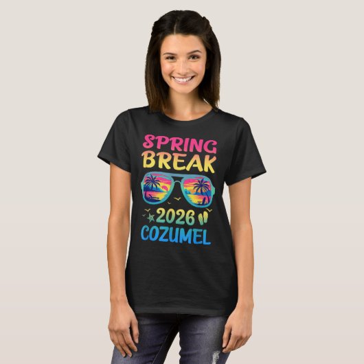 Spring Break Cozumel 2026 Vacation Trip Sungles  T-shirt (Voorkant volledig)