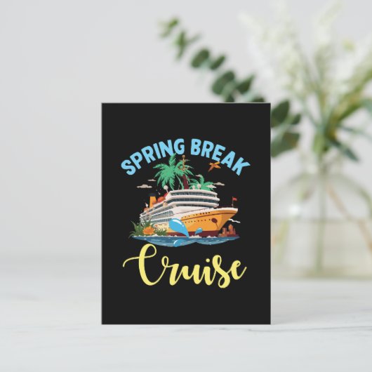 Spring Break Cruise Briefkaart (Staand voorkant)