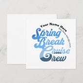 Spring Break Cruise Crew Kaart (Voorkant / Achterkant)