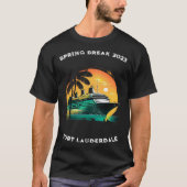 Spring Break Cruise Fort Lauderdale Florida 2023 T-shirt (Voorkant)