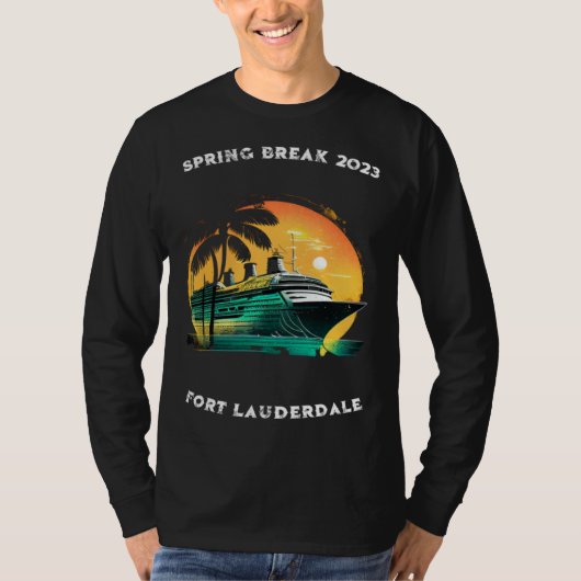 Spring Break Cruise Fort Lauderdale Florida 2023 T-shirt (Voorkant)