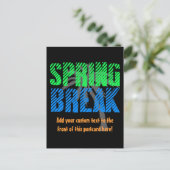 Spring Break Custom Neon Souvenir Briefkaart (Staand voorkant)