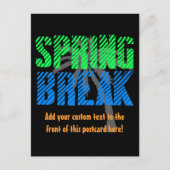 Spring Break Custom Neon Souvenir Briefkaart (Voorkant)