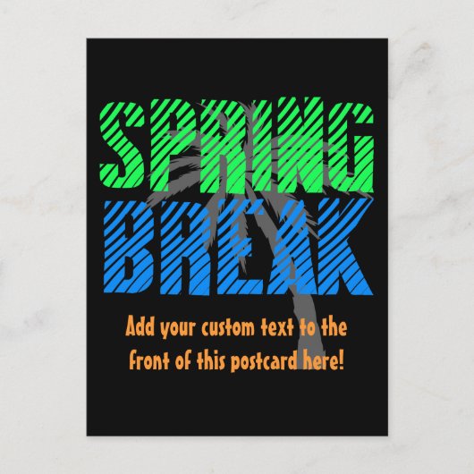 Spring Break Custom Neon Souvenir Briefkaart (Voorkant)