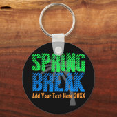 Spring Break Custom Neon Souvenir Sleutelhanger (Voorkant)