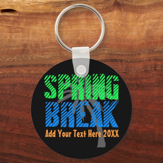 Spring Break Custom Neon Souvenir Sleutelhanger (Voorkant)