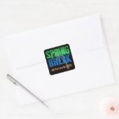 Spring Break Custom Neon Souvenir Vierkante Sticker (Envelop)
