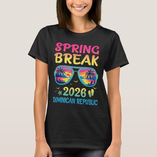 Spring Break Dominican Republic 2026 Vacation Trip T-shirt (Voorkant)
