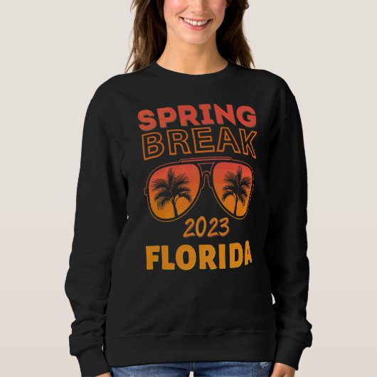 Spring Break Florida 2023 Zonnebril Strand Vacay P Trui (Voorkant)
