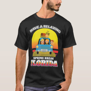 Spring Break Florida auto-reismodus T-shirt