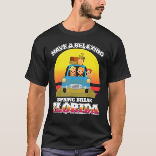 Spring Break Florida auto-reismodus T-shirt (Voorkant)