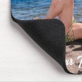 Spring Break Girl Liggend op Sandy Beach Muismat (Hoek)