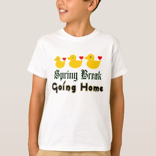 ♥ Spring Break-Going Home Eenden Kinderen T-Shirt  (Voorkant)