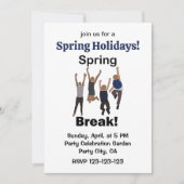 Spring Break Holidays Friendship  Kaart (Voorkant)
